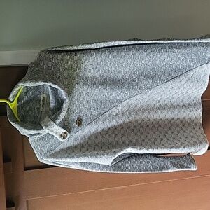 Women's Two-Tone Gray/White Cowl Neck Sweater